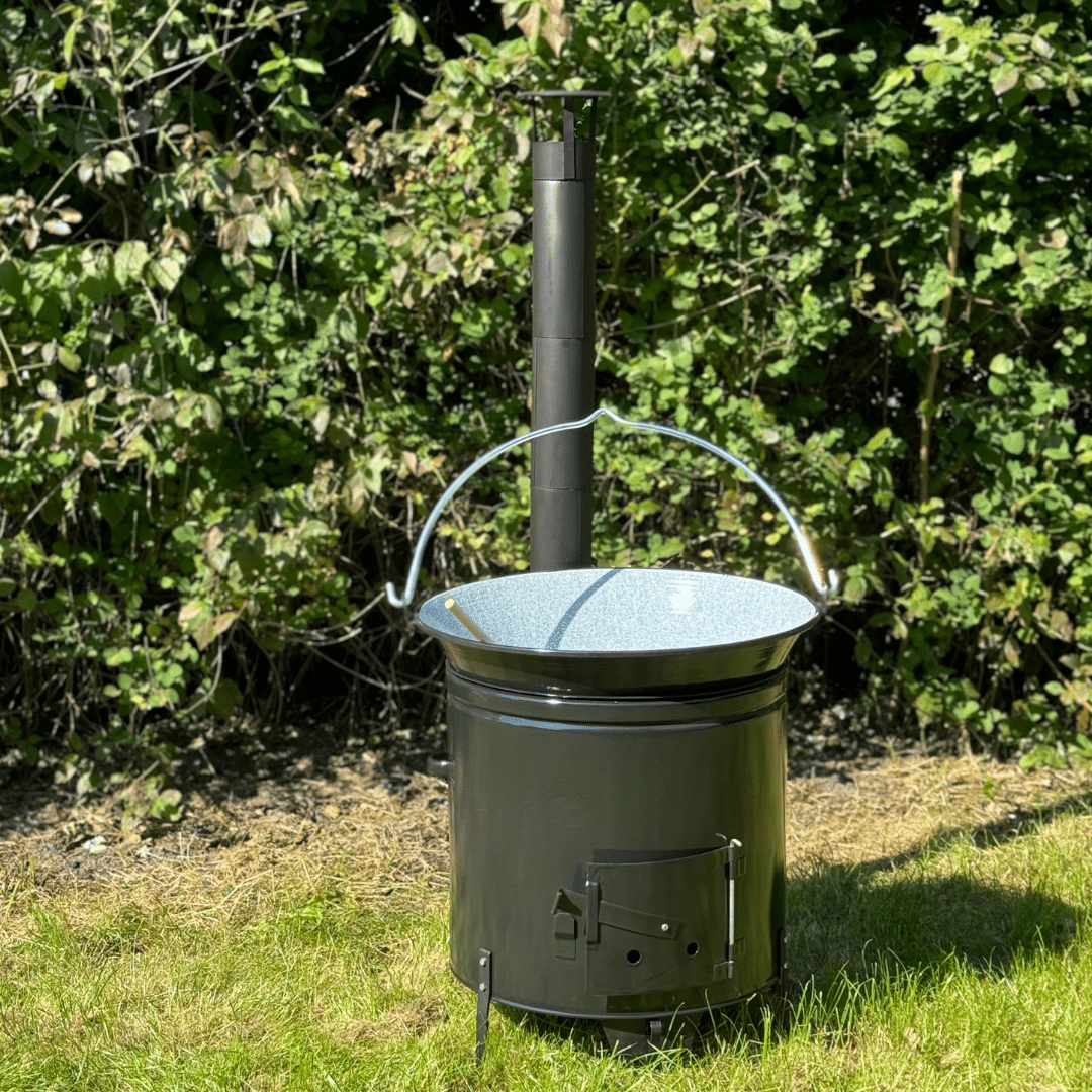 BBQ BUITEN KOOKKACHEL XL met heksenketel 40 liter