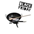 BLACK-FRIDAY-ANGEBOT! Dreibein-Gasbrenner mit Wok-Pfanne