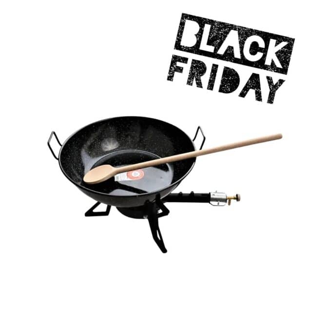 BLACK FRIDAY DEAL! Tripod gas burner with wok pan