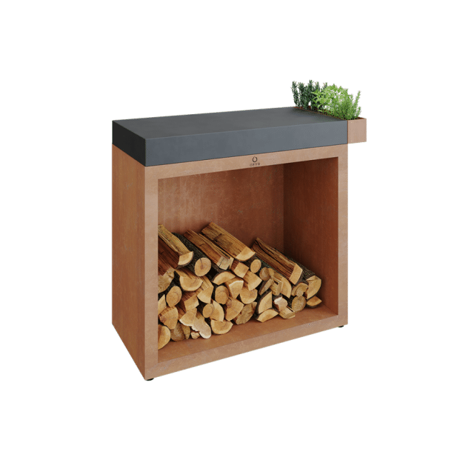 Ofyr Butcher Block Storage 90 Corten