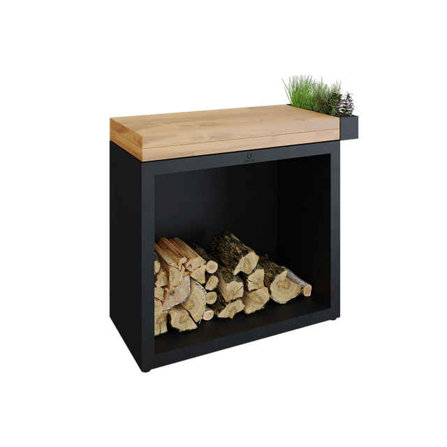 Ofyr Butcher Block Storage 90 Black