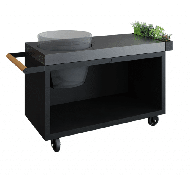 OFYR Kamado Table Black 135 PRO Concrete BGE