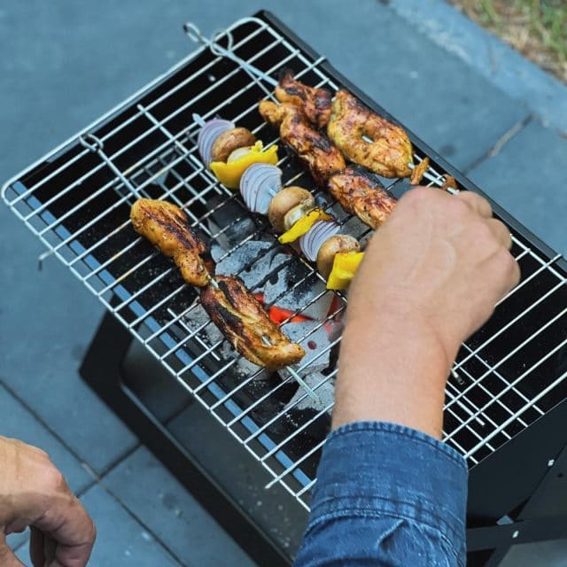 Take this fun portable BBQ with you on holiday