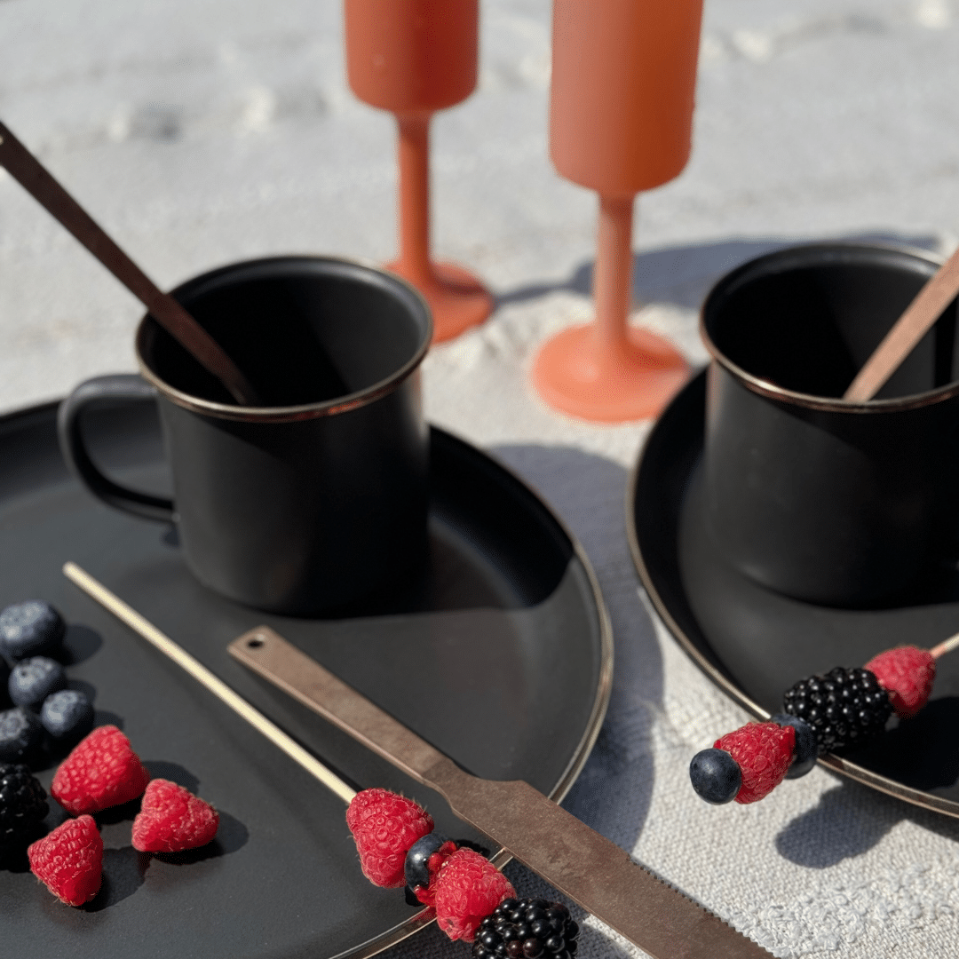 Barebones servies charcoal en Flatware Copper Set – 6-delig