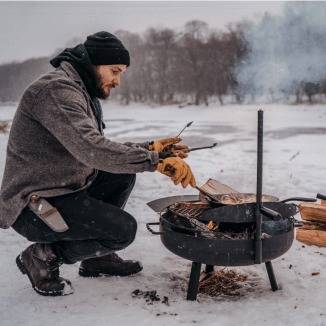 Barebones Cowboy Fire Pit Grill Liten